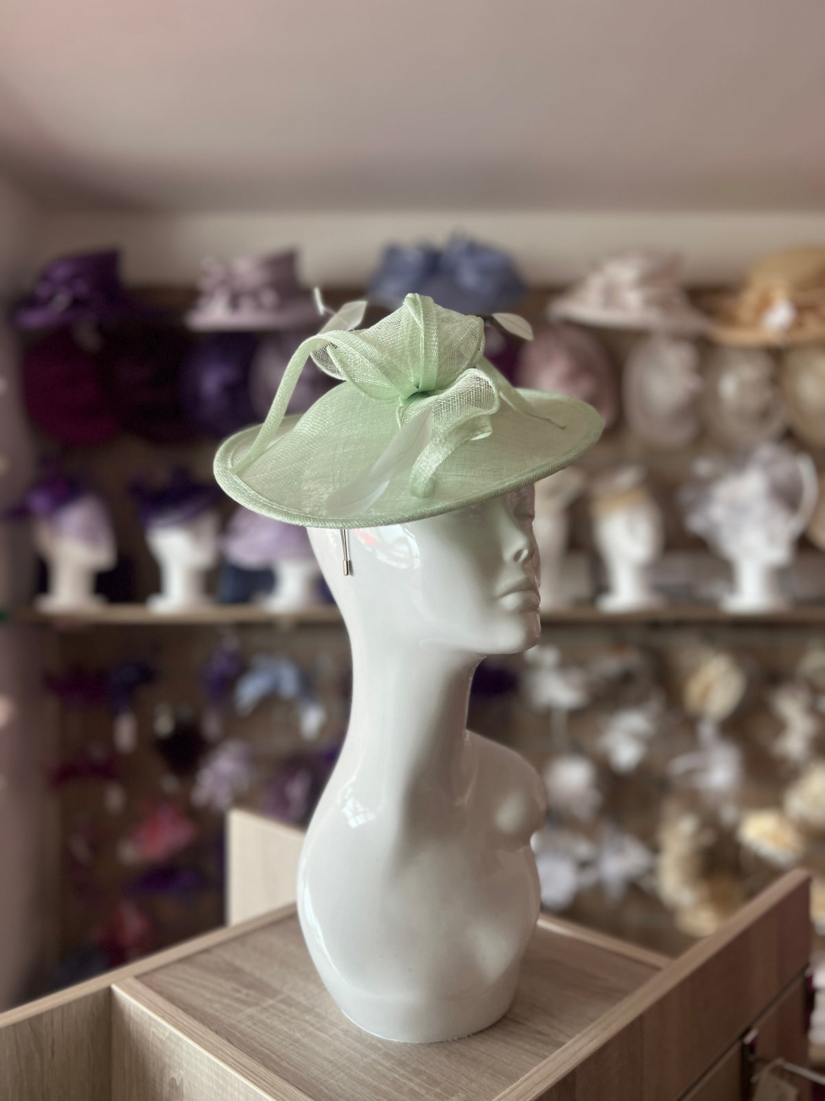 Aqua Teardrop Disc Fascinator-Fascinators Direct