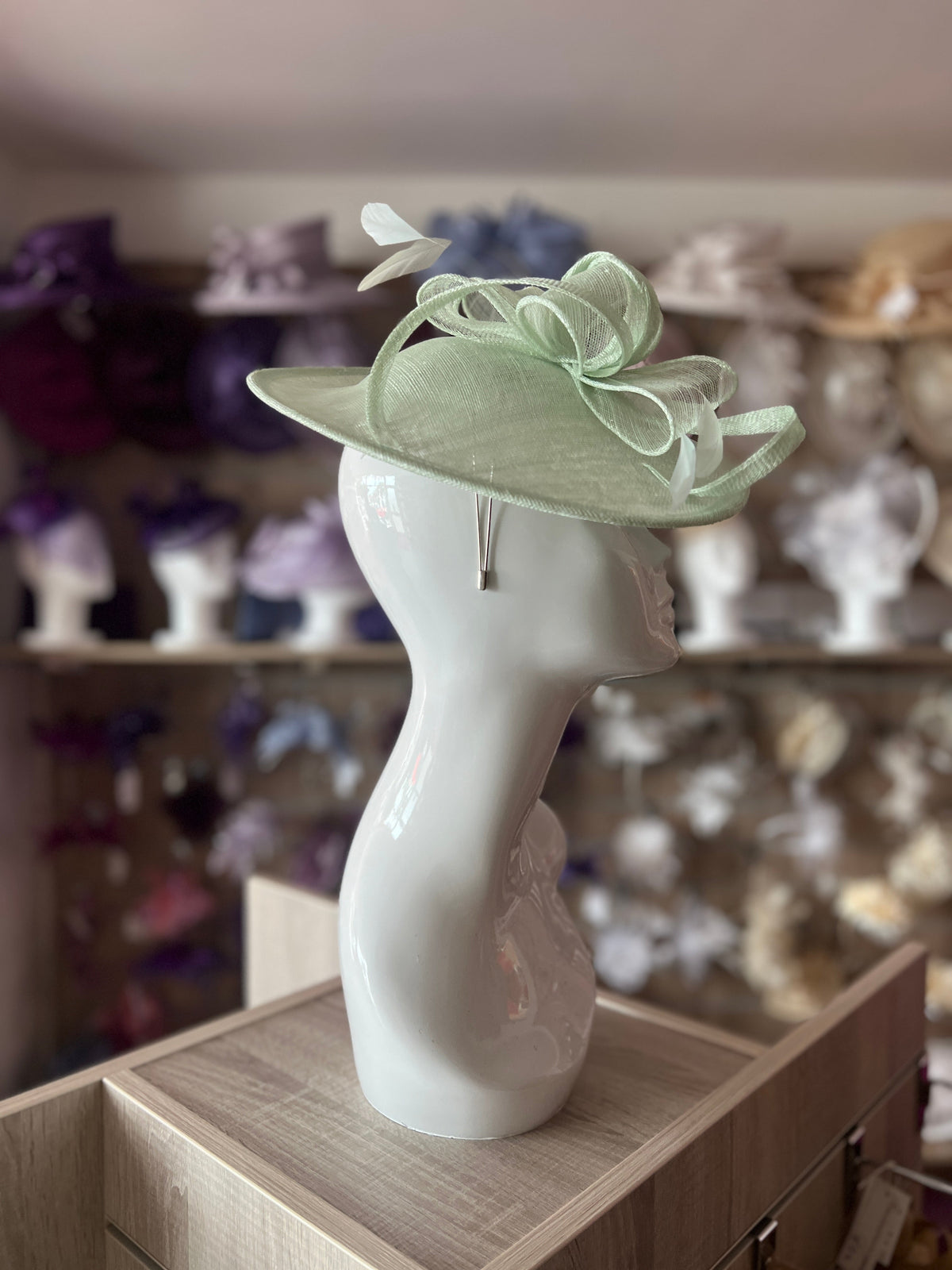 Aqua Teardrop Disc Fascinator-Fascinators Direct