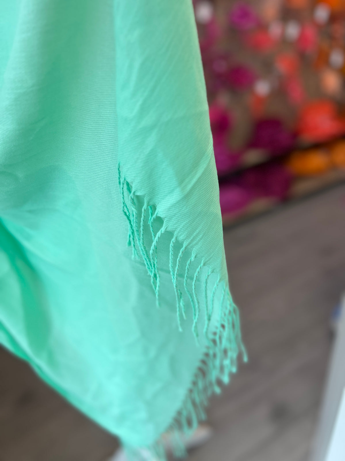 Aqua Wedding Pashmina Scarf-Fascinators Direct