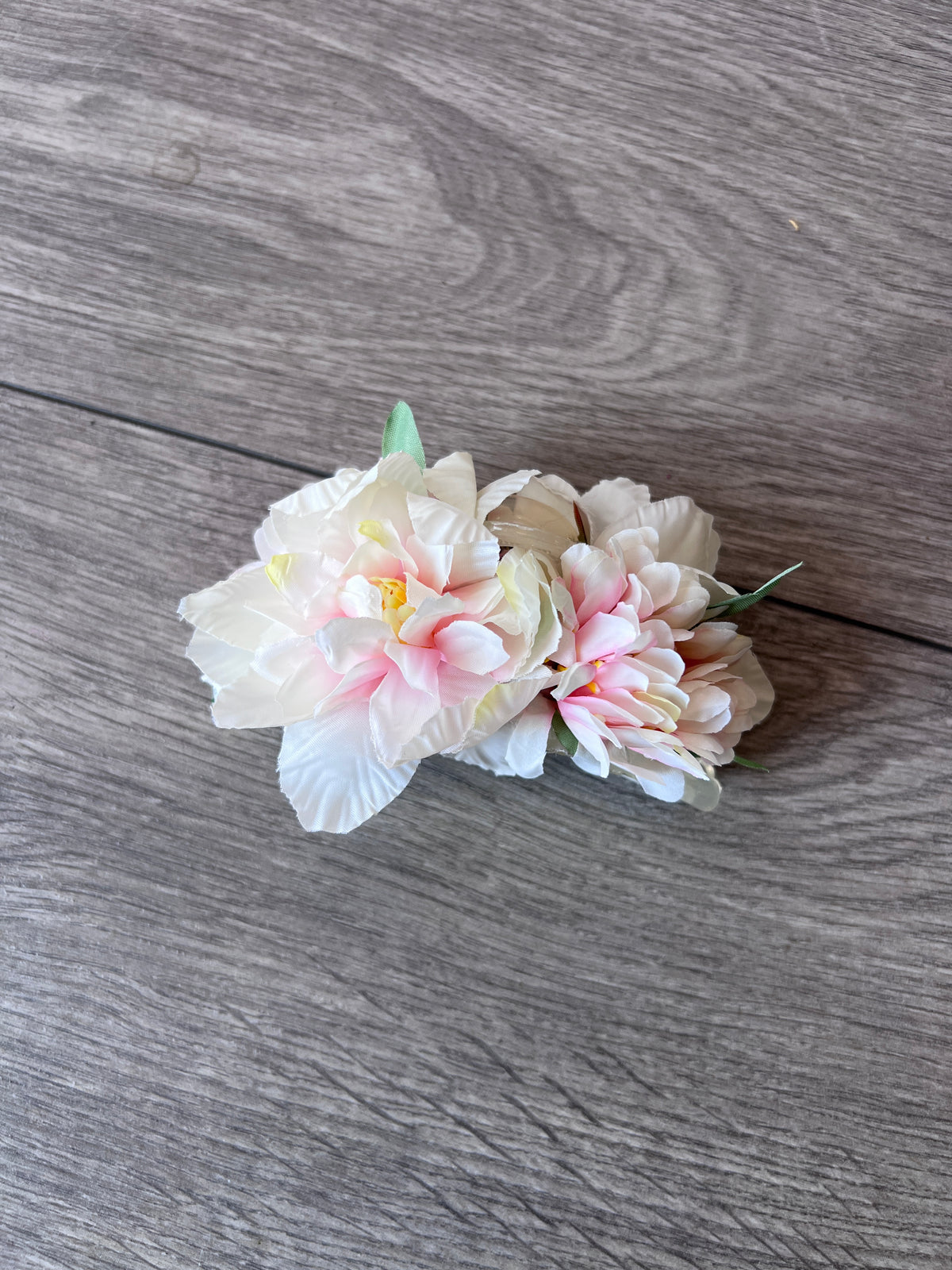 Vintage Flower Ivory &amp; Pink Fascinator Hair Claw