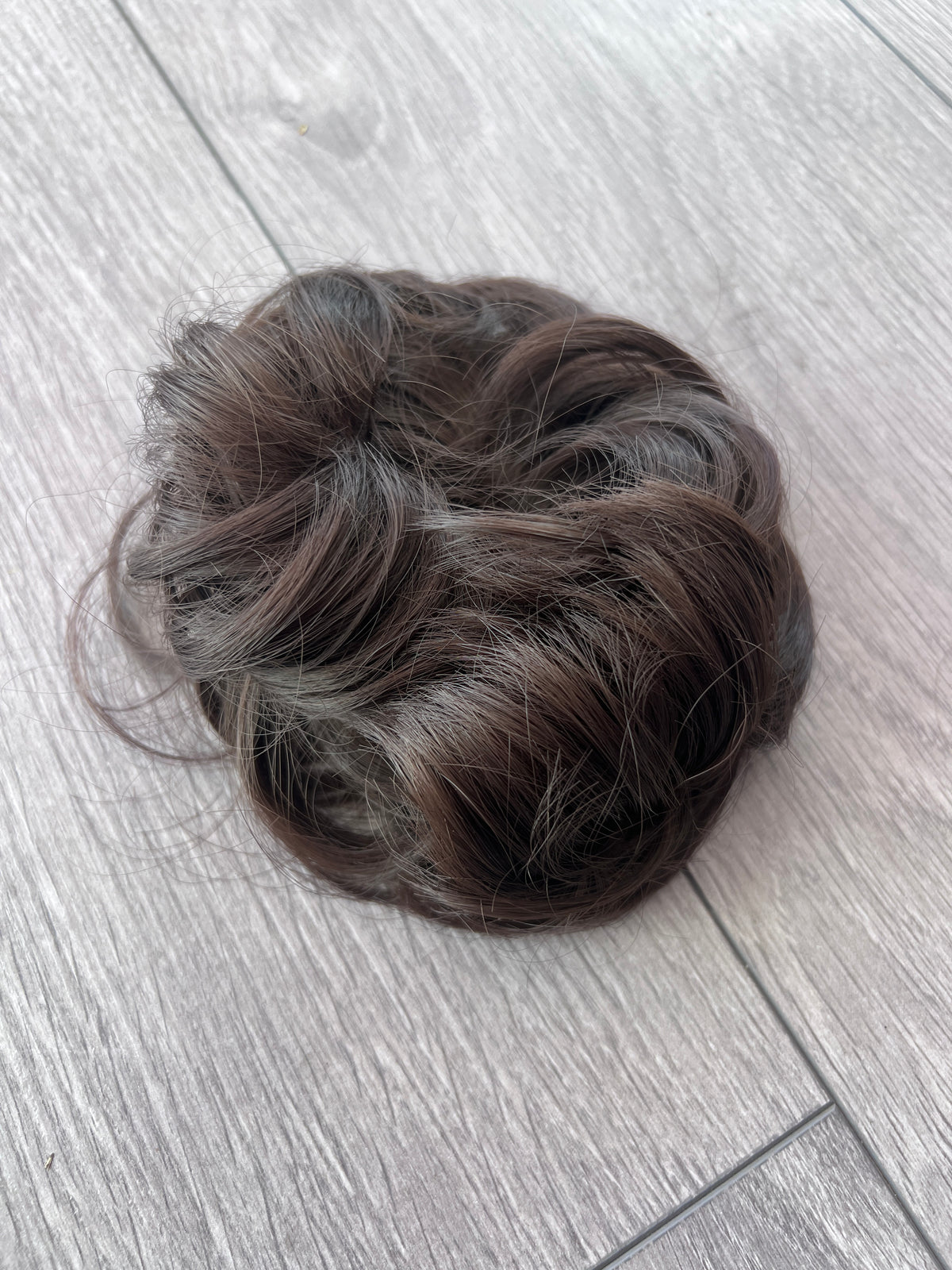Synthetic Messy Hair Bun Scrunchie - Brunette/Brown