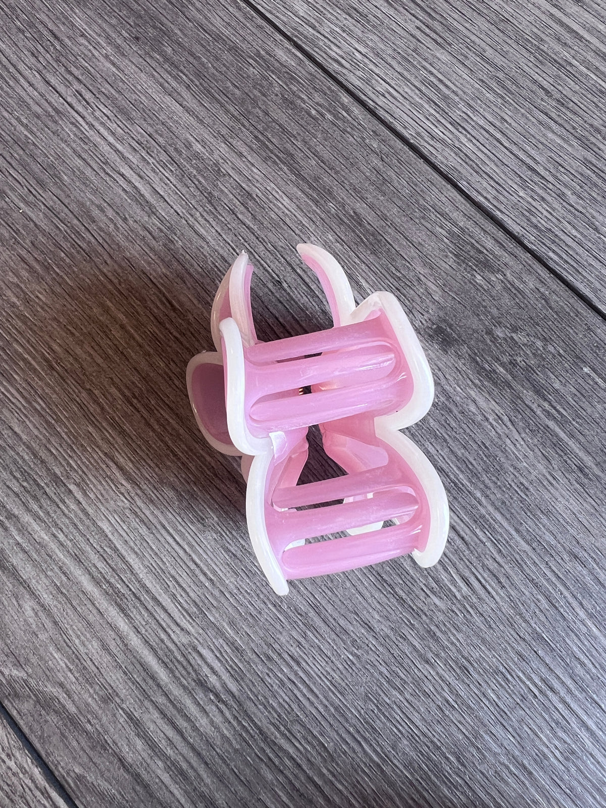Jasmine Hair Flower Claw - Pink &amp; Cream