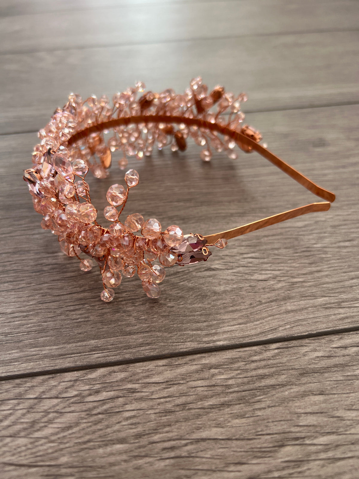 Baby Pink Crystal Headband Fascinator-Fascinators Direct