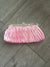 Baby Pink Satin Art Deco Detail Clutch Bag-Fascinators Direct