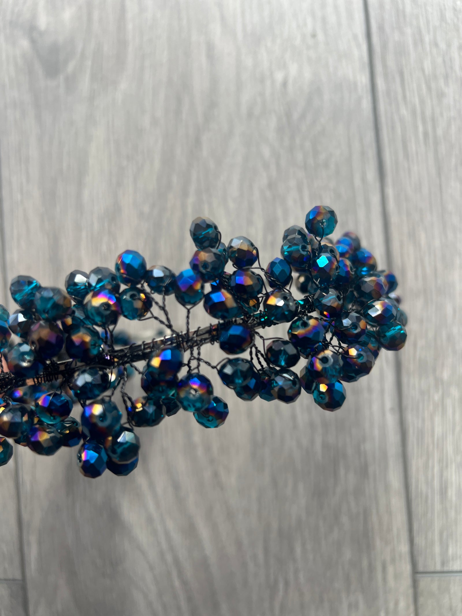 Black AB Crystal Headband Fascinator-Fascinators Direct