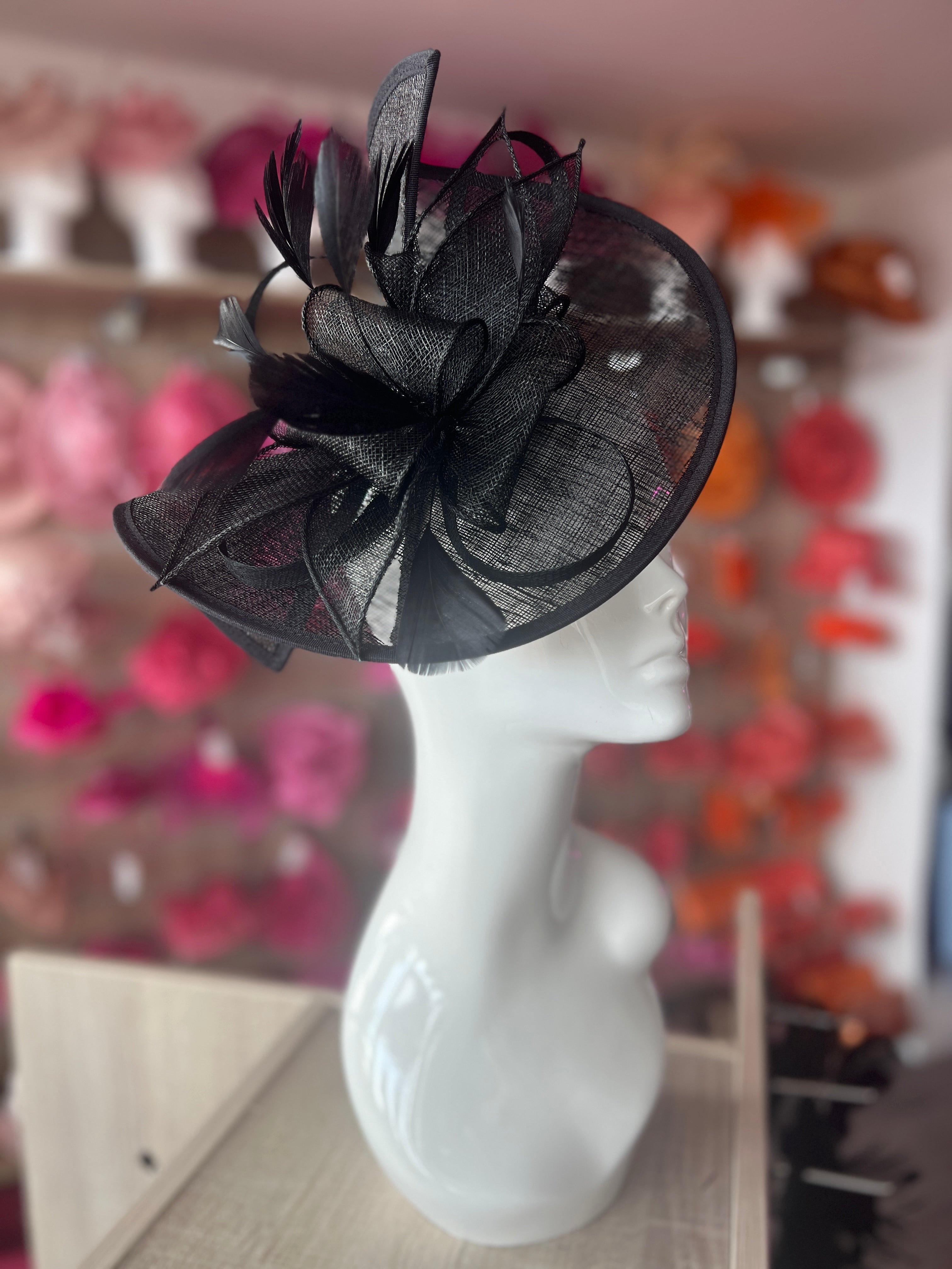 Fascinator Hat Designer Hat Sale Beige Wide Brim Hat With Flowers