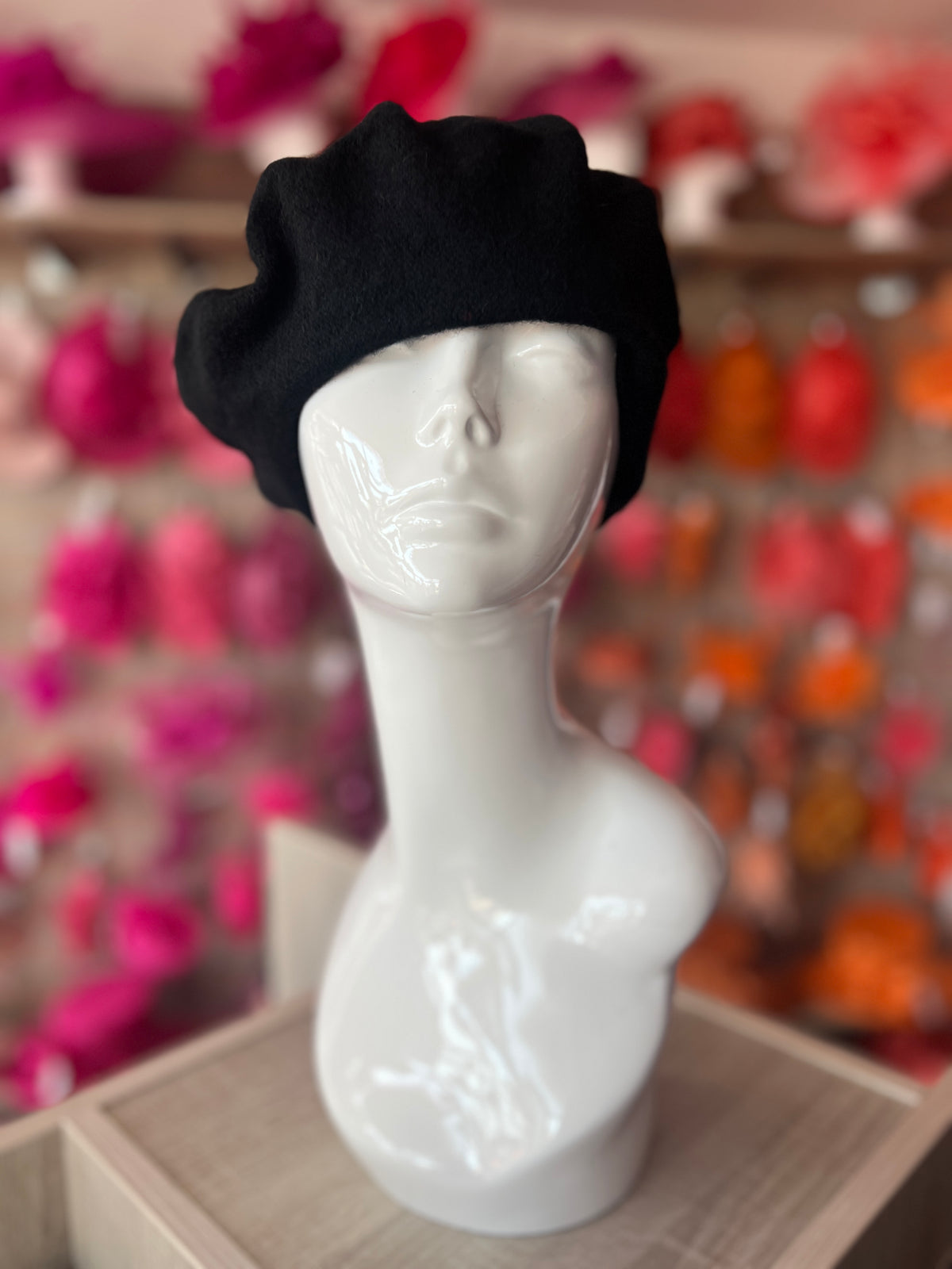 Black Beret Hat-Fascinators Direct