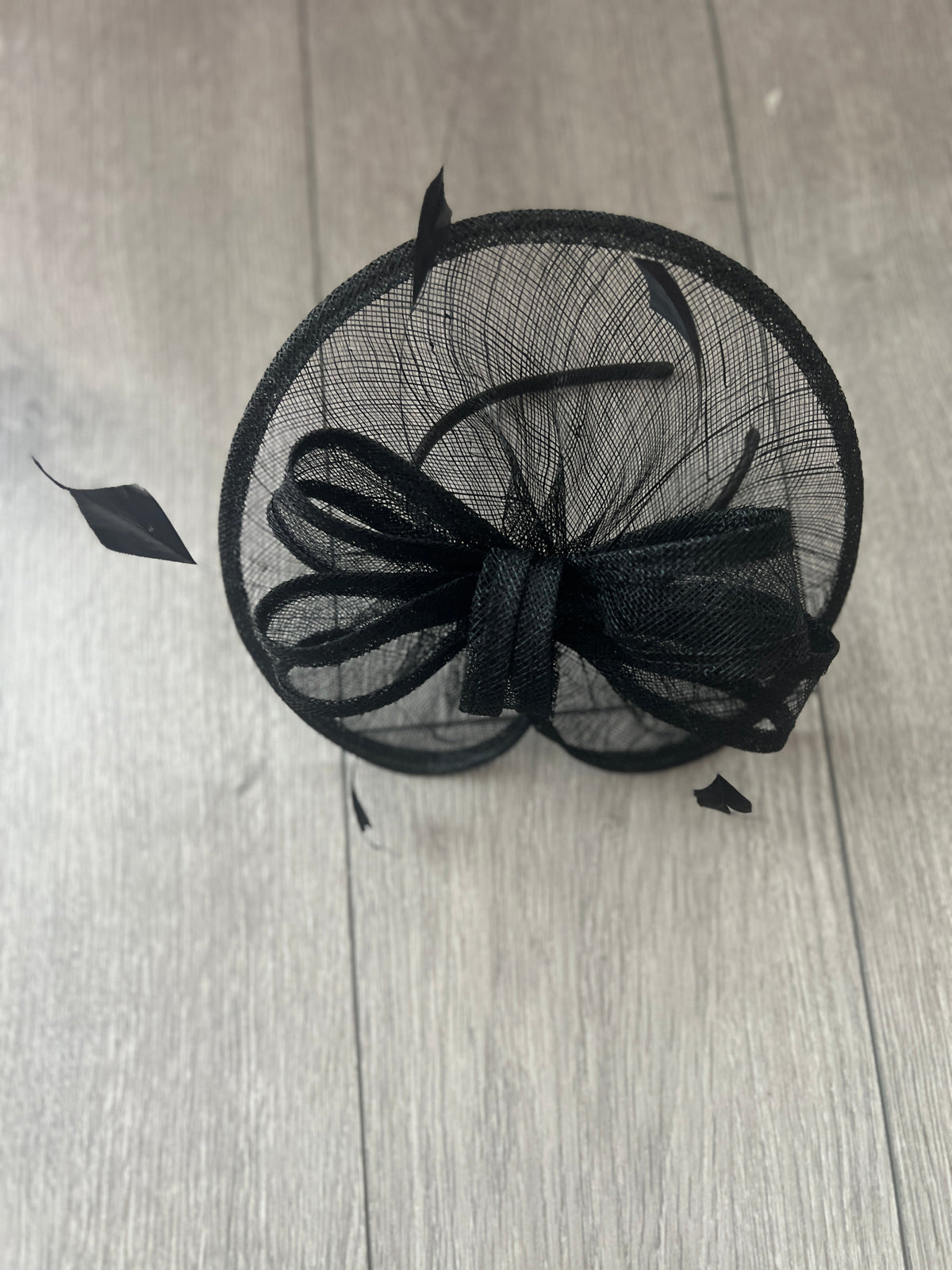 Black Curved Disc Fascinator-Fascinators Direct