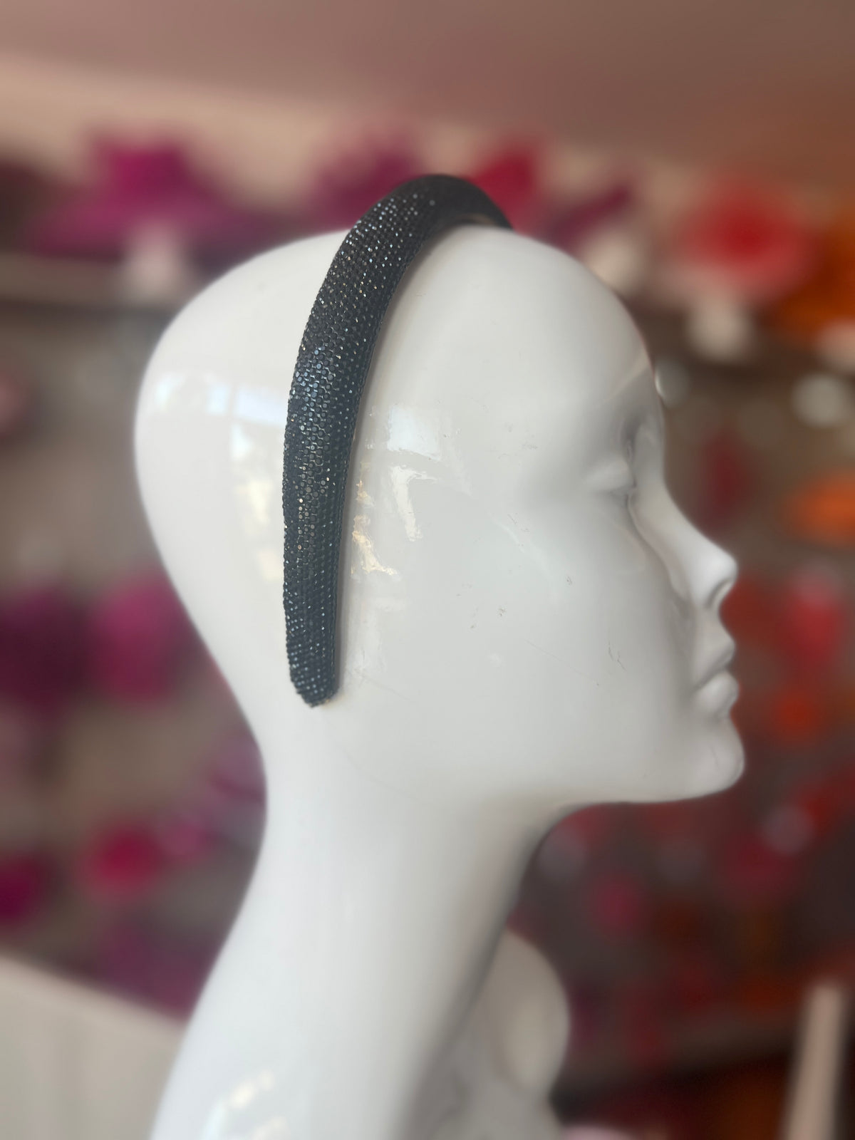 Black Diamante Headband-Fascinators Direct