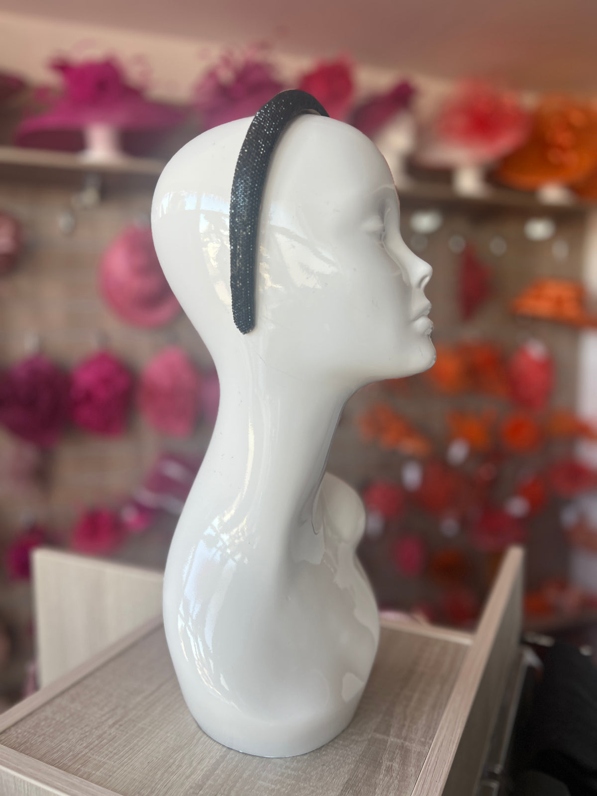 Black Diamante Headband-Fascinators Direct