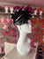 Black Disc Fascinator With Bendable Feather-Fascinators Direct