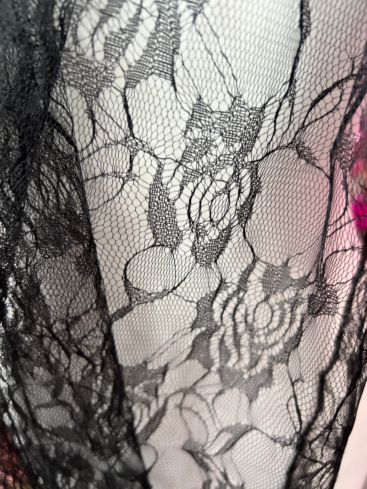 Black Floral Lace Scarf-Fascinators Direct