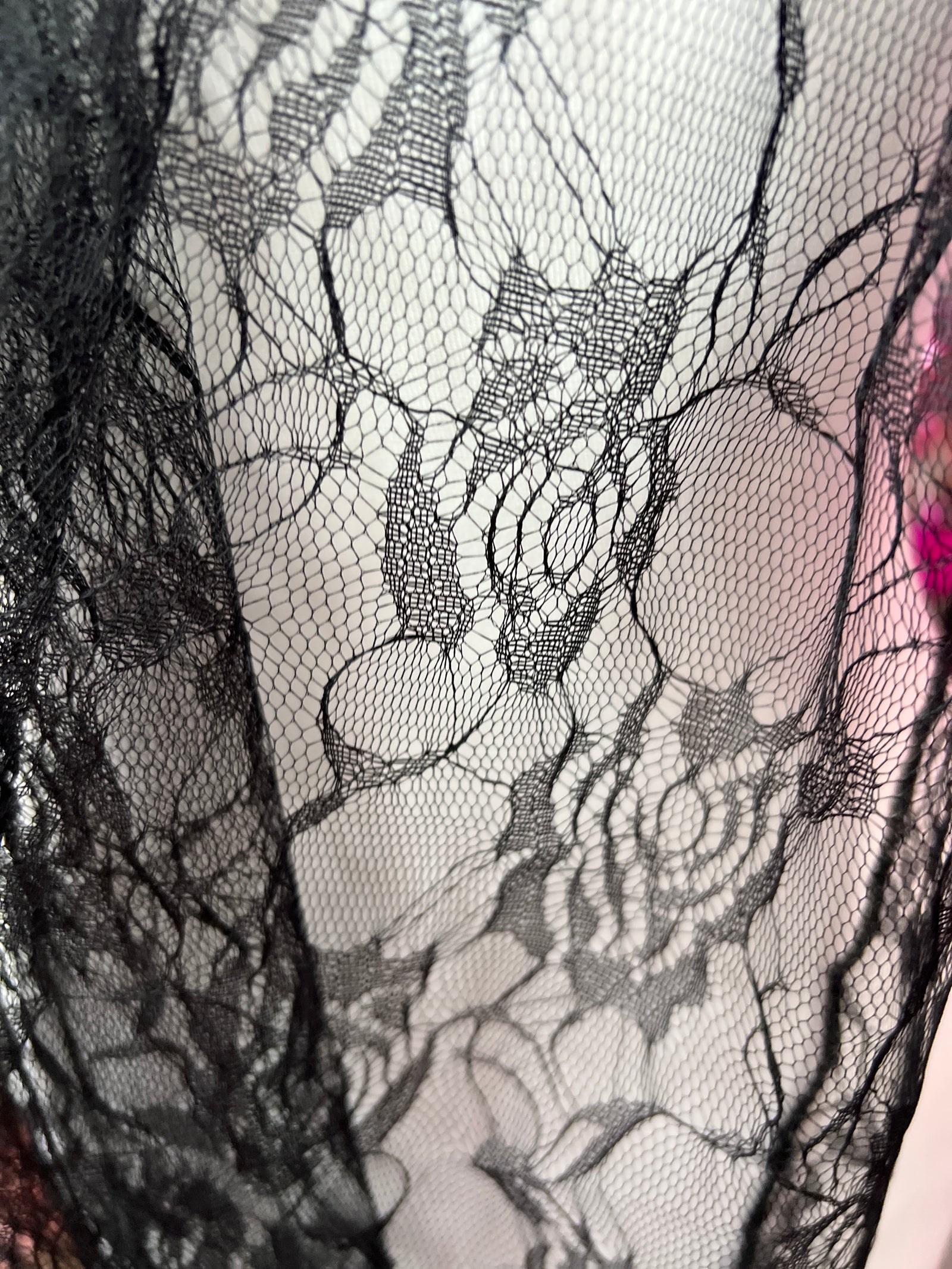 Black Floral Lace Scarf-Fascinators Direct