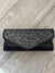 Black Glitter Clutch Bag-Fascinators Direct