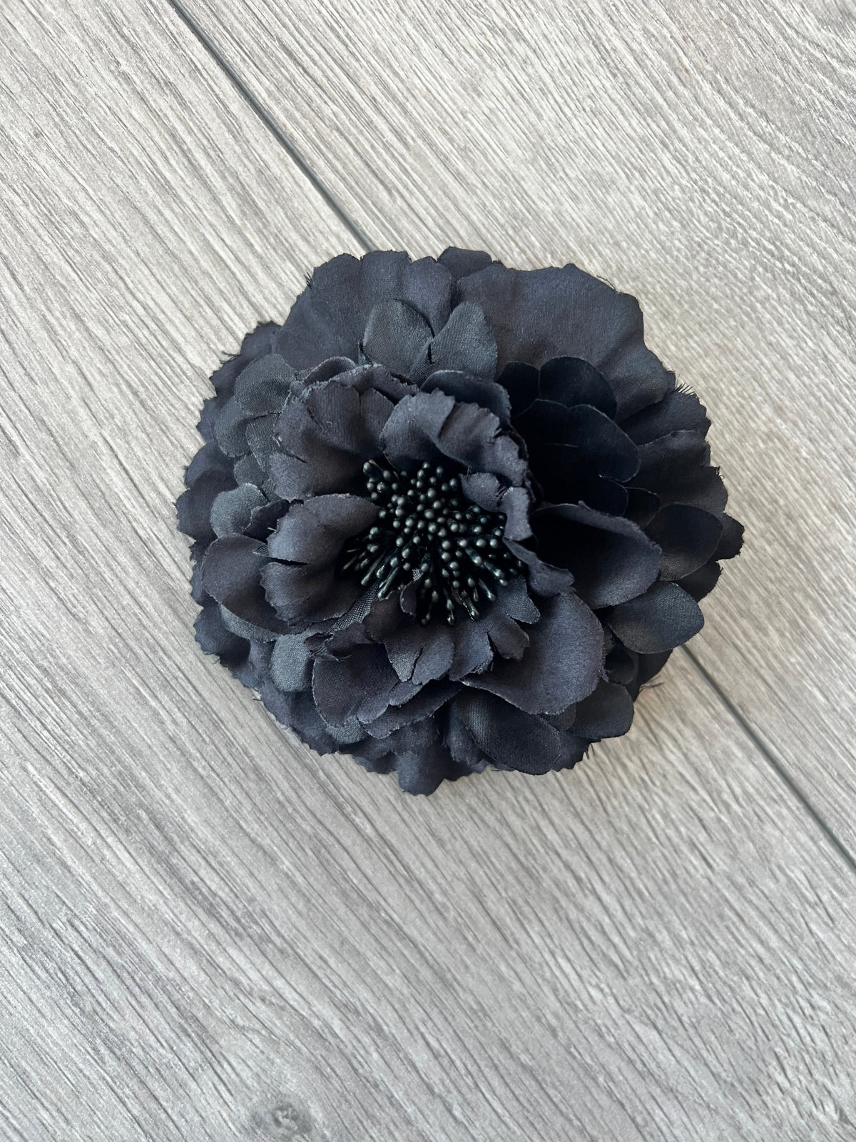 Black Hair Flower Fascinator Clip-Fascinators Direct