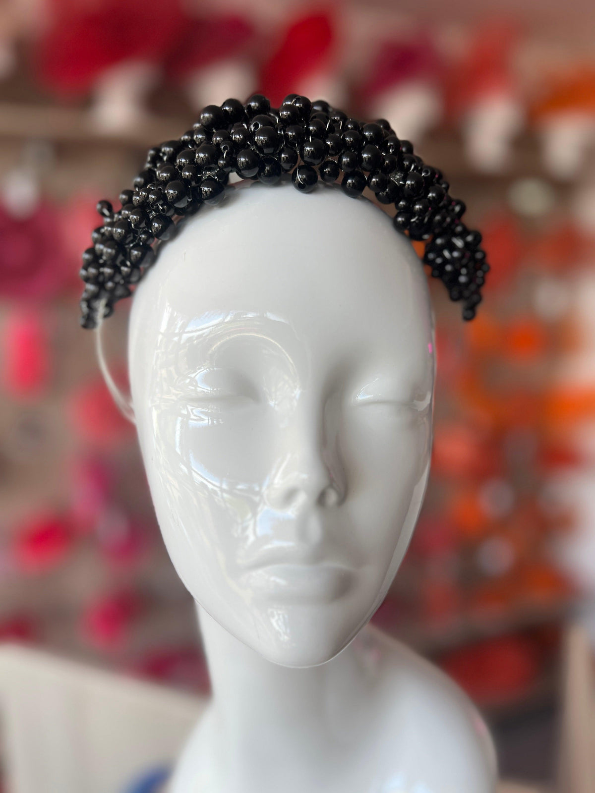 Black Pearl Headband Fascinator-Fascinators Direct