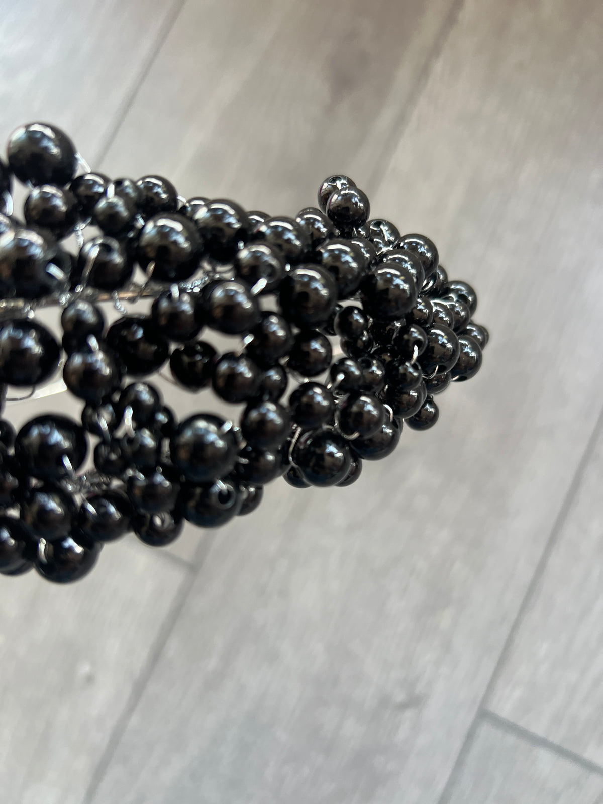 Black Pearl Headband Fascinator-Fascinators Direct