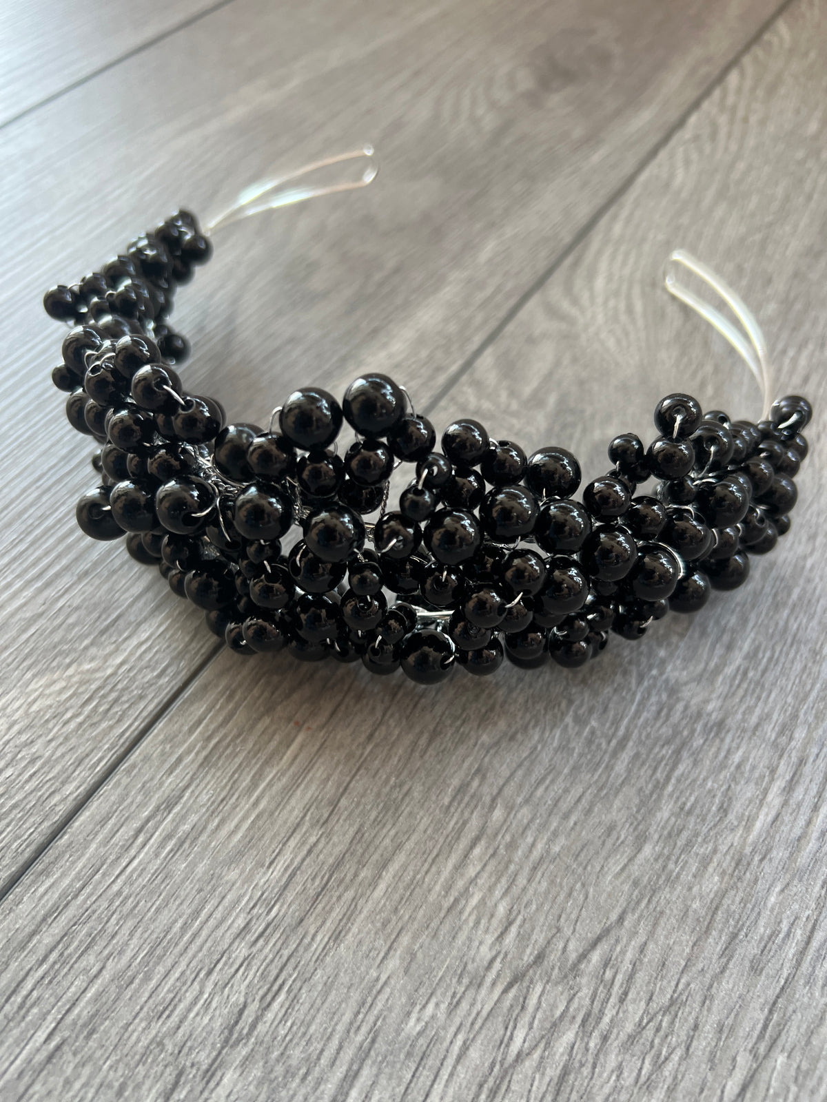 Black Pearl Headband Fascinator-Fascinators Direct