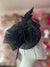 Black Pillbox Fascinator Hat with Feather Quill-Fascinators Direct