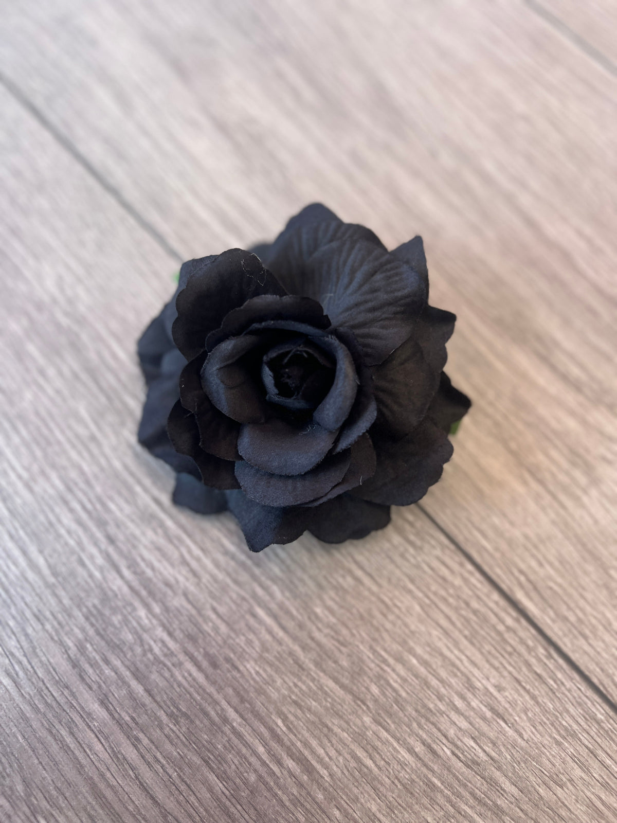 Black Rose Hair Clip-Fascinators Direct