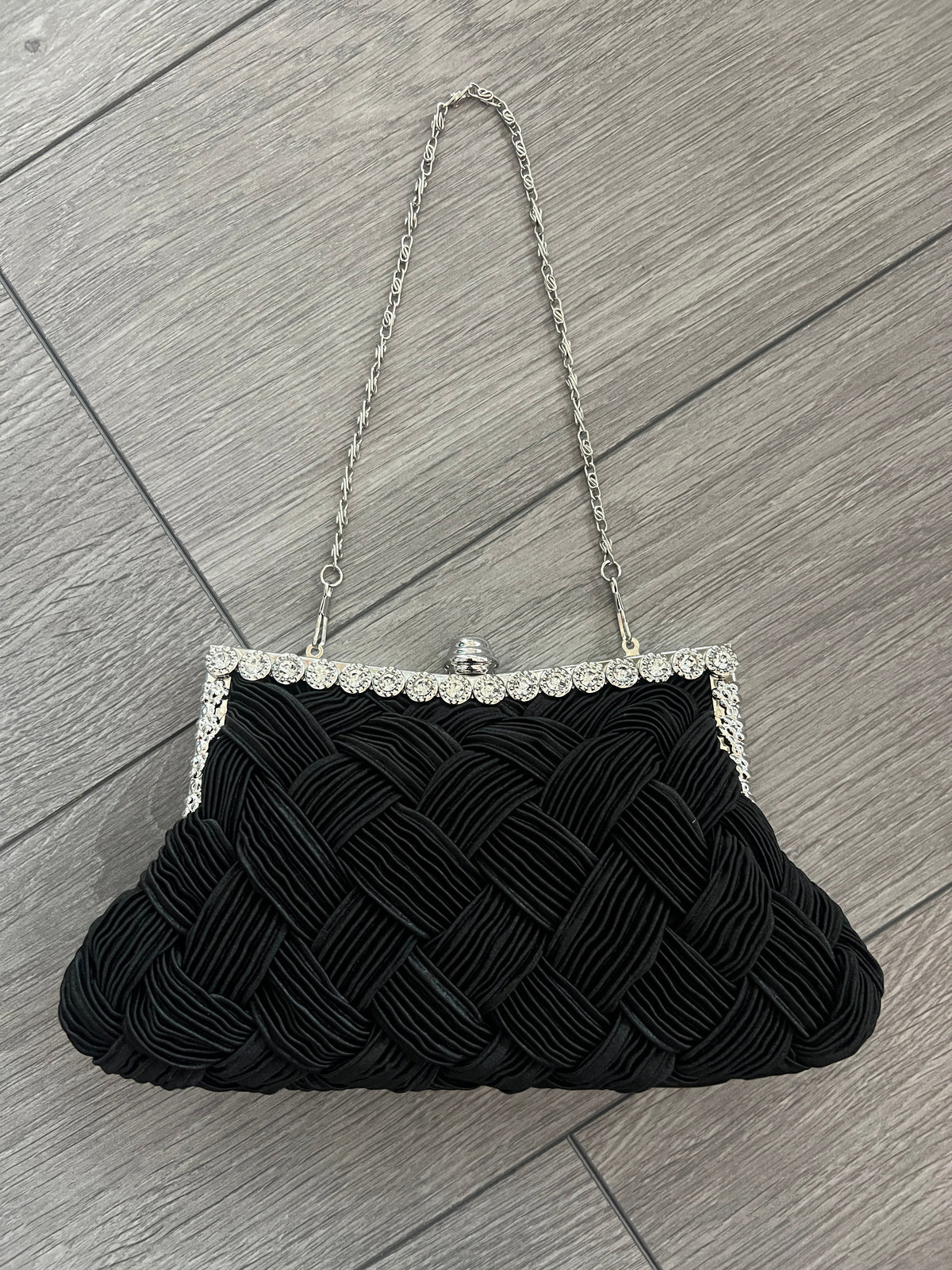 Black evening handbag best sale