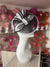 Black & Silver Round Saucer Fascinator With Quills-Fascinators Direct