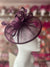 Blackcurrant Curved Disc Fascinator-Fascinators Direct