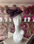 Blackcurrant Disc Fascinator with Fabric Rose & Netting-Fascinators Direct