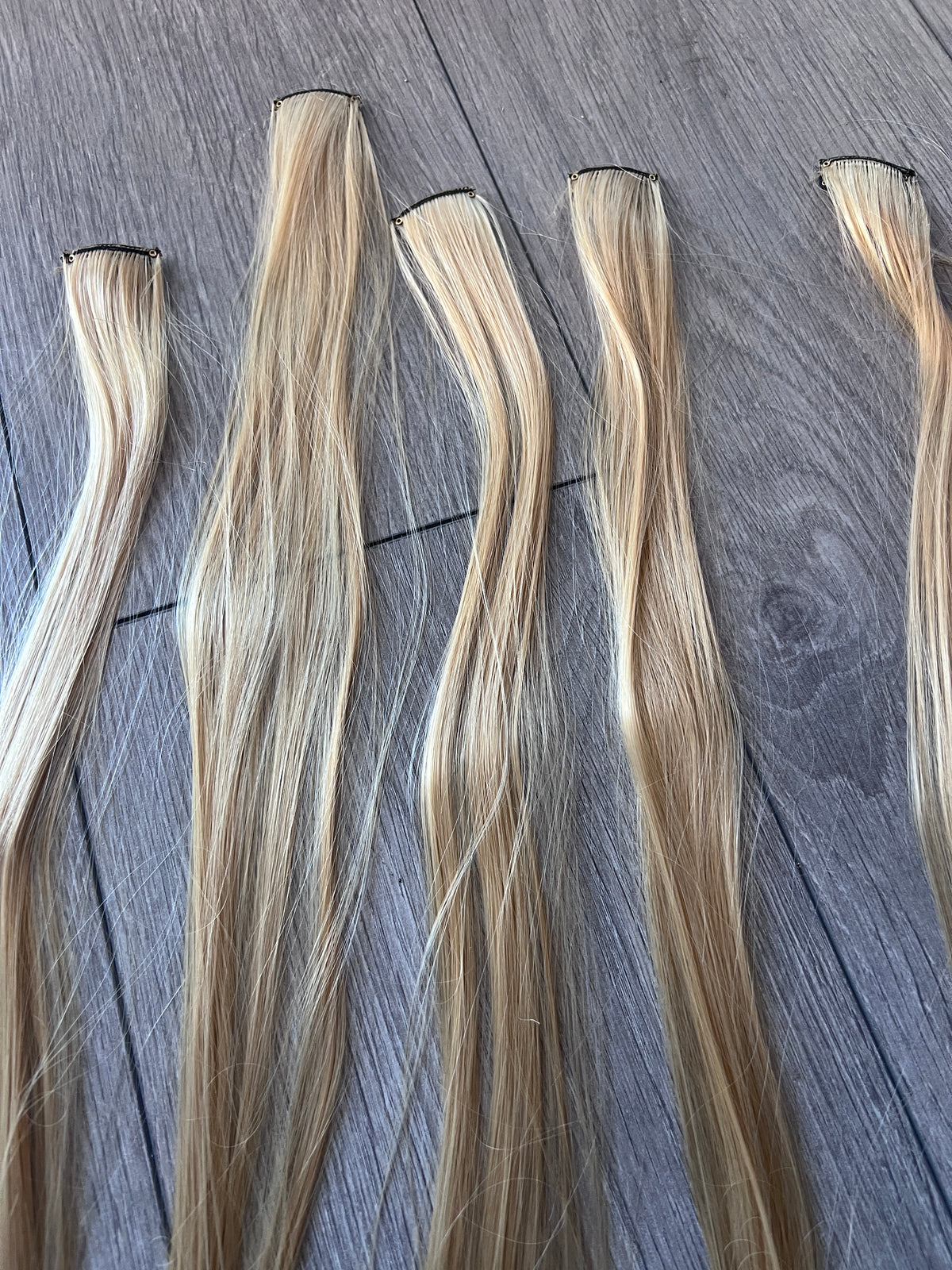 Blonde Straight Clip In Hair Extensions x6-Fascinators Direct