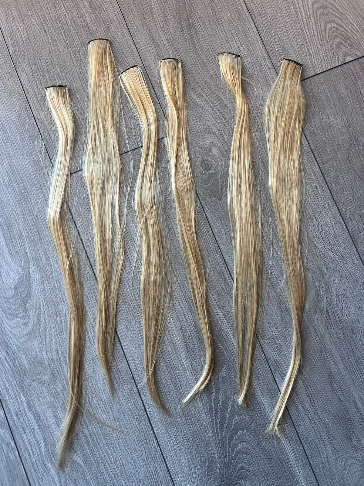 Blonde Straight Clip In Hair Extensions x6-Fascinators Direct