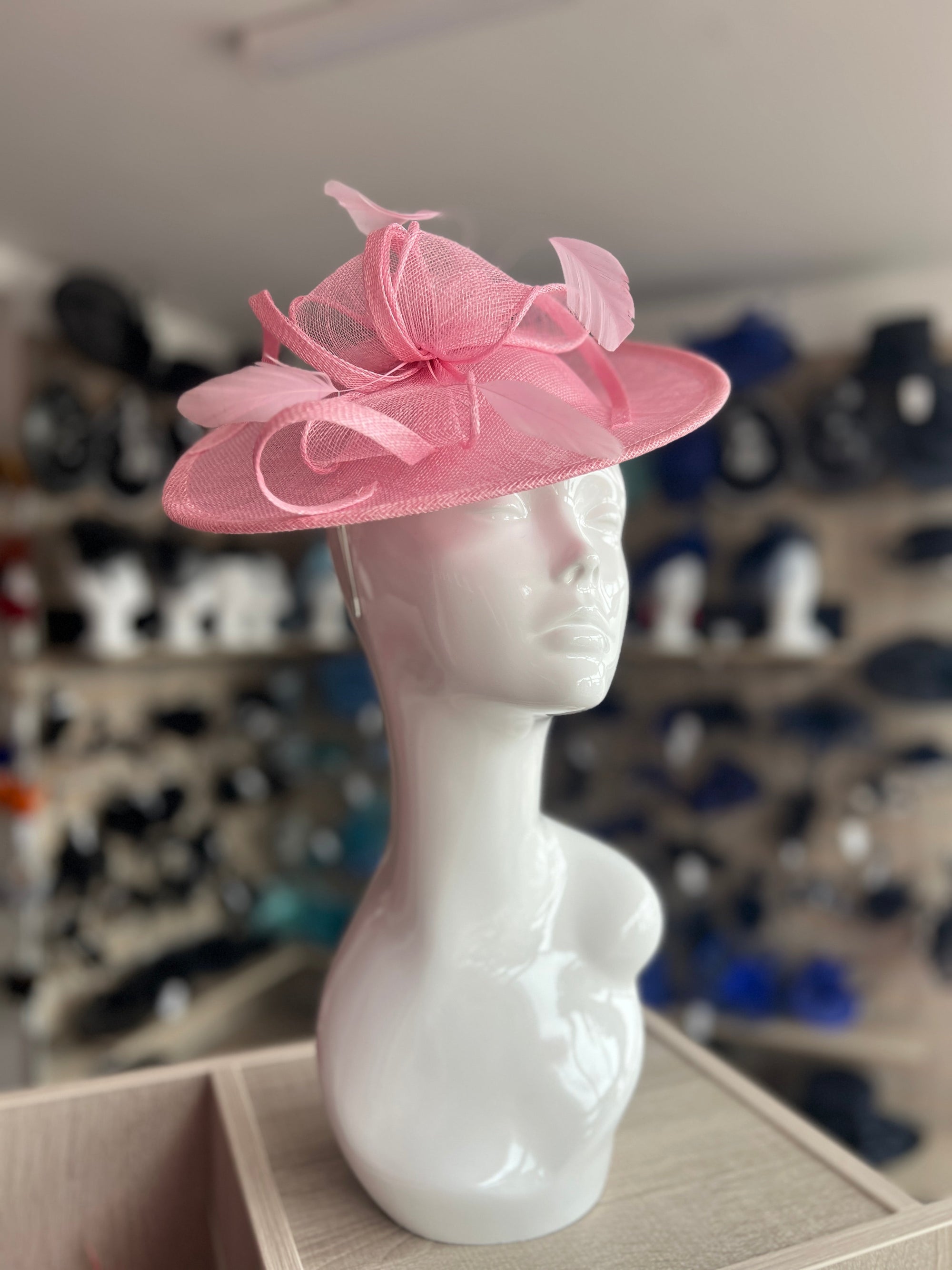 Blossom Pink Teardrop Disc Fascinator-Fascinators Direct