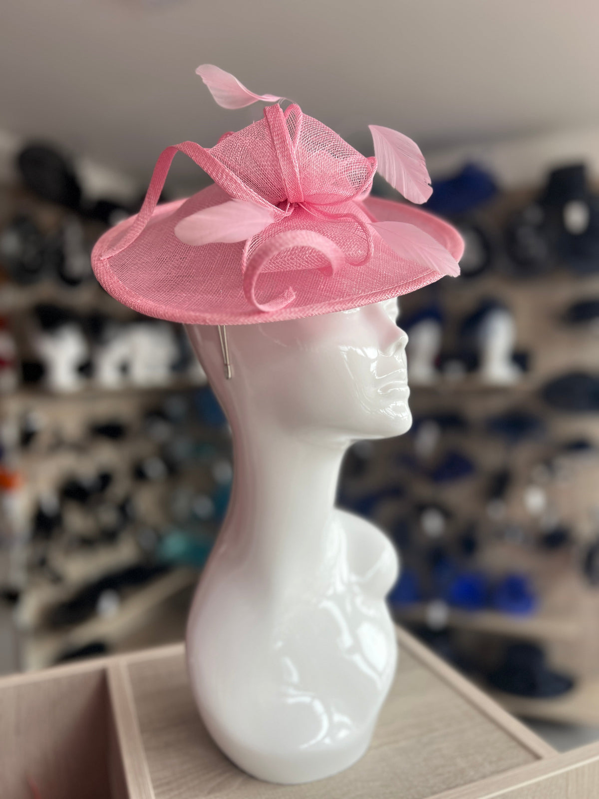 Blossom Pink Teardrop Disc Fascinator-Fascinators Direct