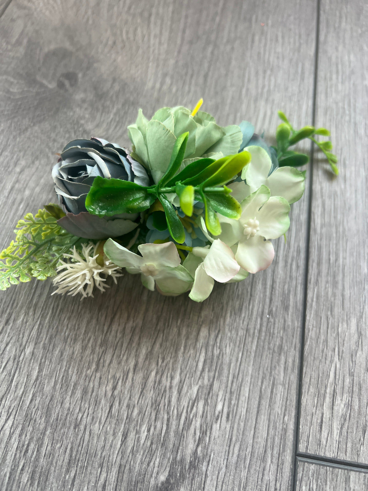 Blue Floral Hair Comb Fascinator-Fascinators Direct