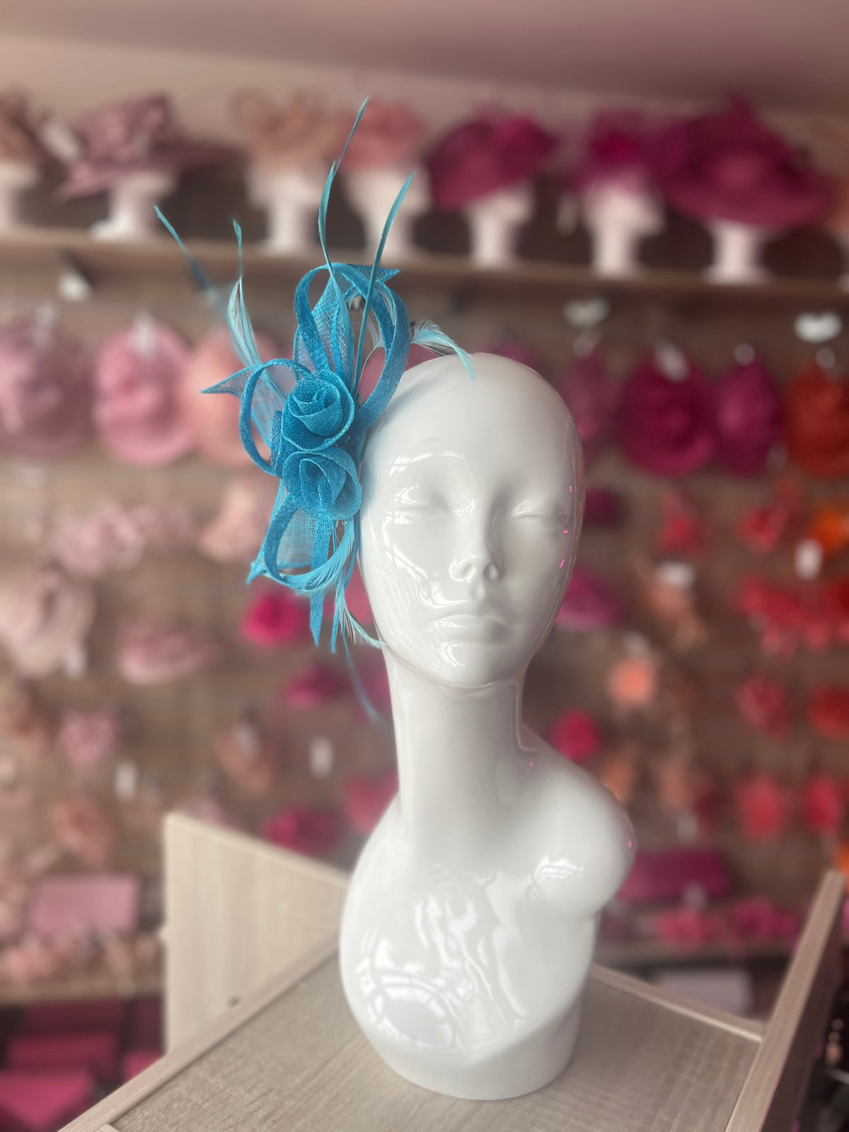 Blue Flower Fascinator Headband-Fascinators Direct