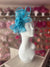 Blue Flower Fascinator With Wispy Feathers-Fascinators Direct