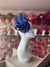 Blue Hair Fascinator with Sinamay Flower & Feather Quill-Fascinators Direct