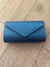 Blue Metallic Envelope Clutch Bag-Fascinators Direct