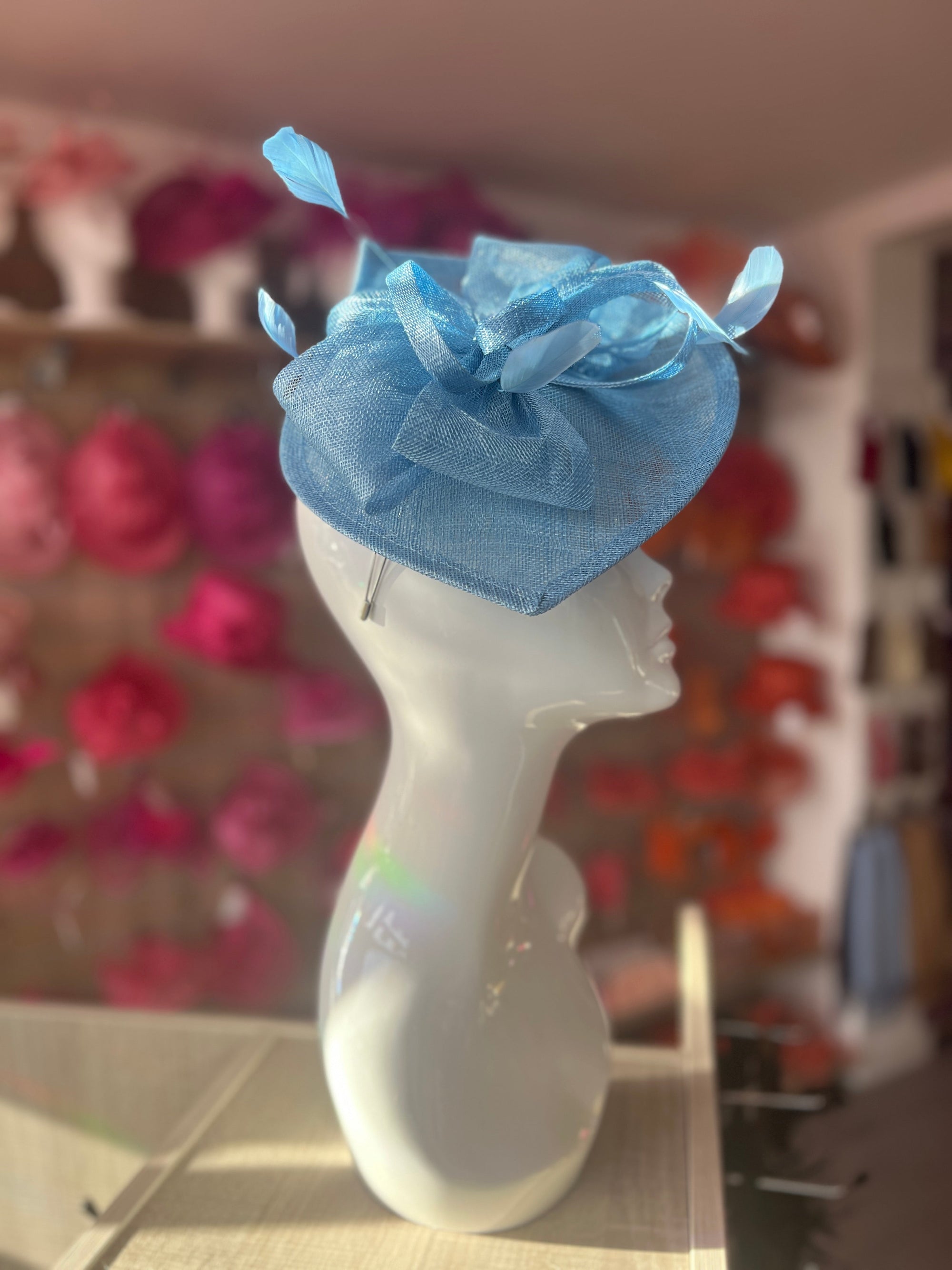 Bluebell Disc Fascinator with Decorative Bow-Fascinators Direct