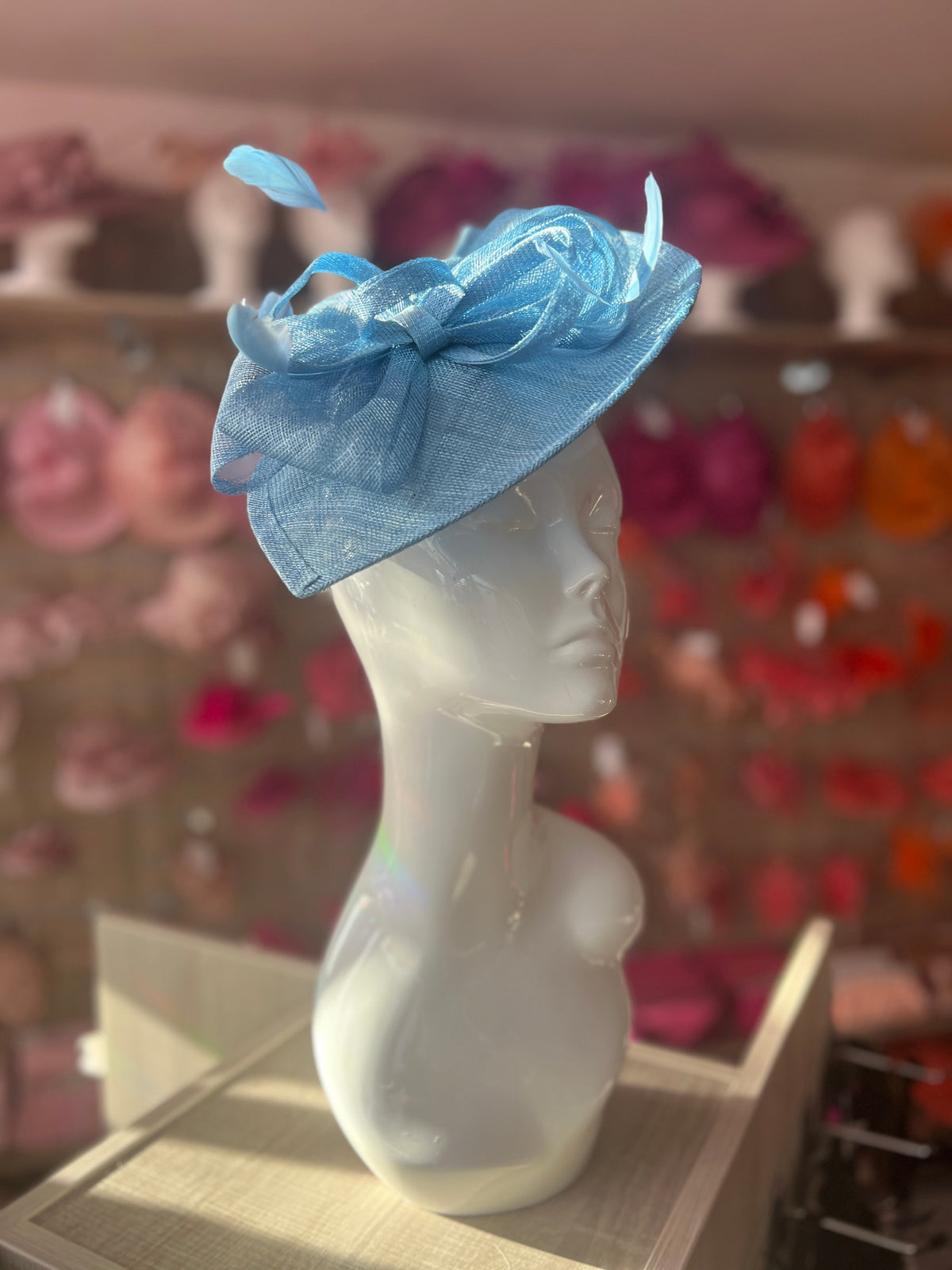 Bluebell Disc Fascinator with Decorative Bow-Fascinators Direct