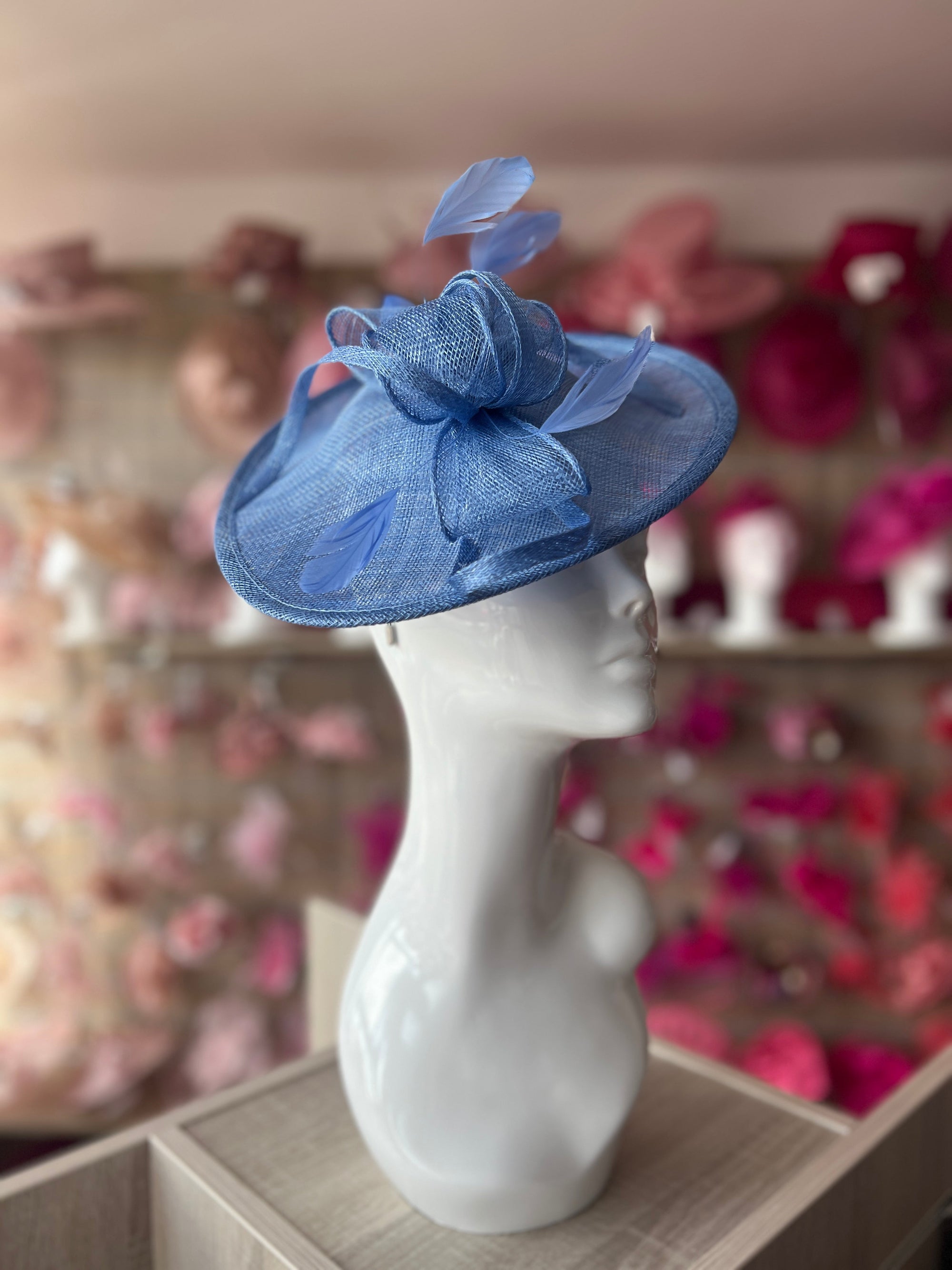 Bluebell Teardrop Disc Fascinator-Fascinators Direct