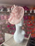 Blush Asymmetric Disc Fascinator With Feathers-Fascinators Direct