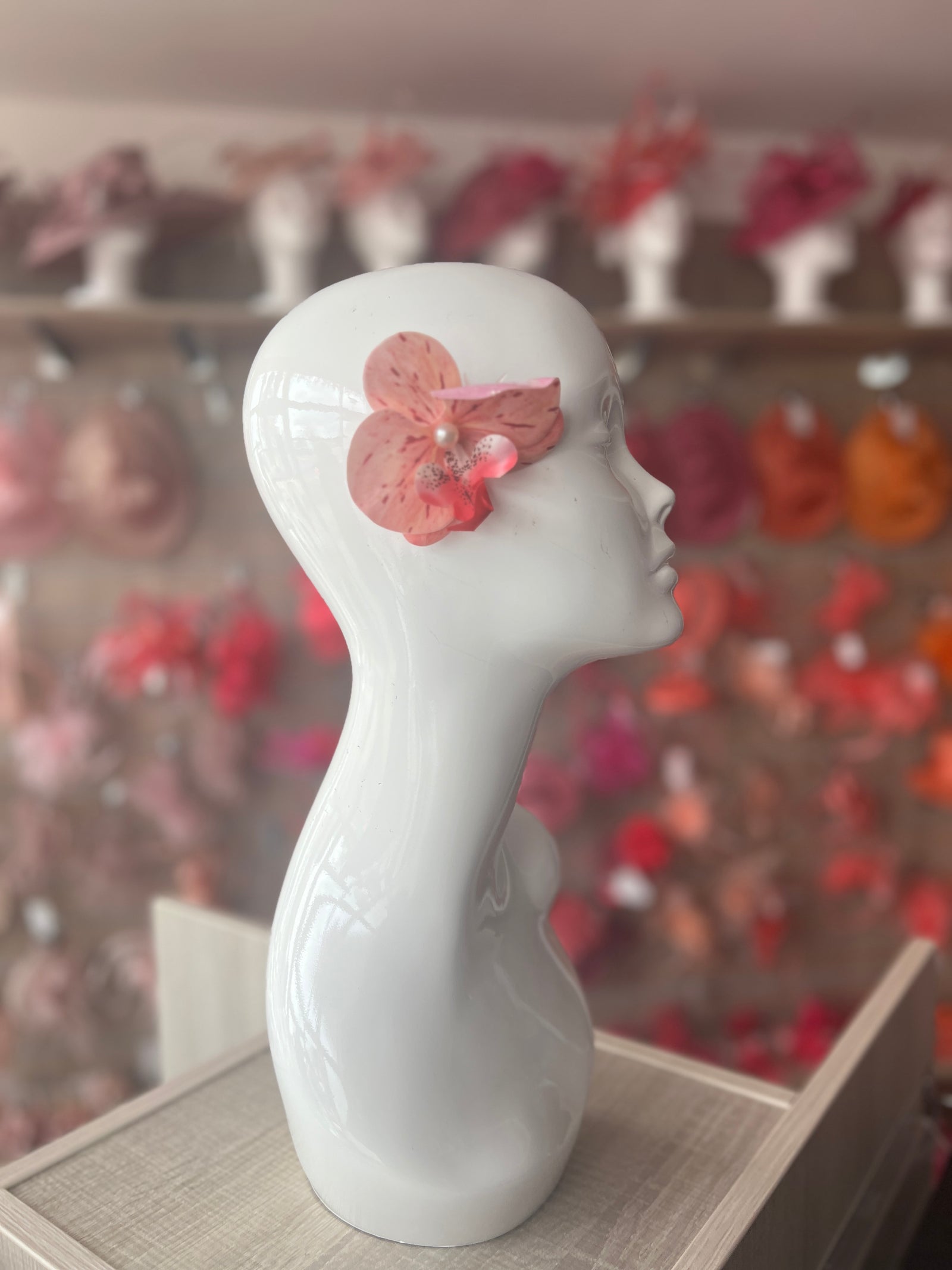 Blush Orchid Hair Clip-Fascinators Direct