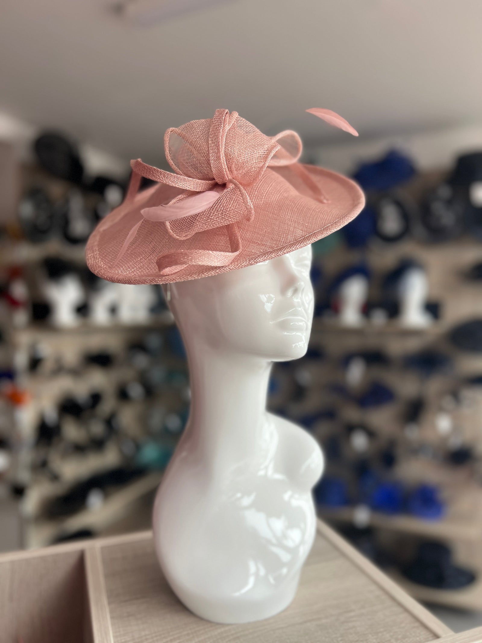 Blush Teardrop Disc Fascinator-Fascinators Direct