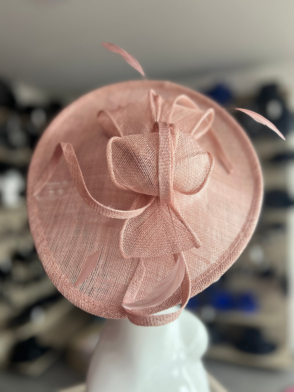 Blush Teardrop Disc Fascinator-Fascinators Direct