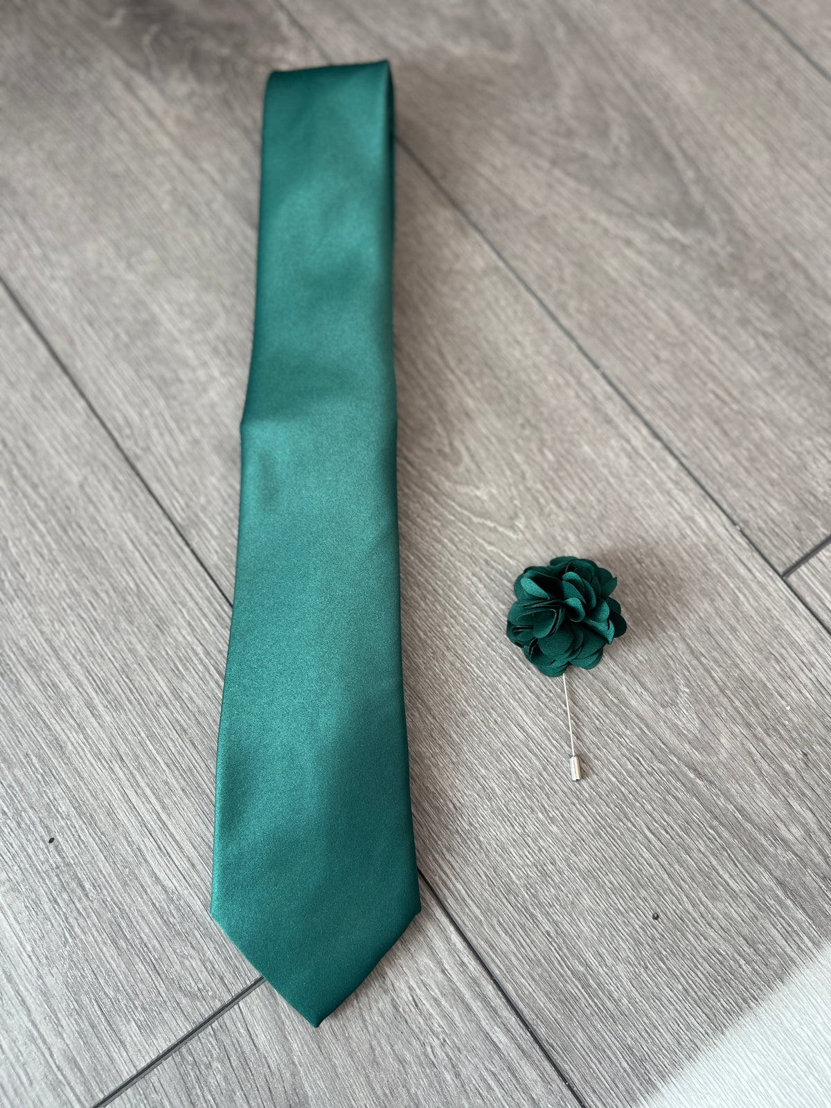 Bottle Green Men’s Classic Tie &amp; Pin-Fascinators Direct