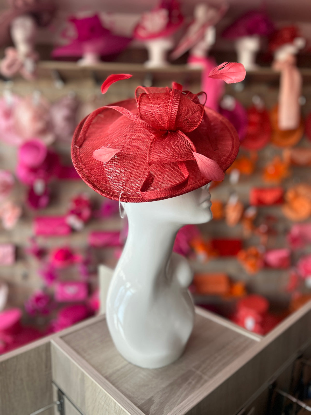 Brick Teardrop Disc Fascinator-Fascinators Direct