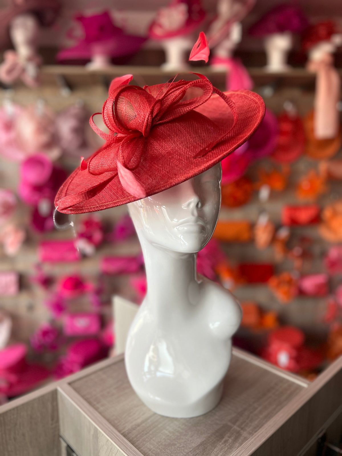 Brick Teardrop Disc Fascinator-Fascinators Direct