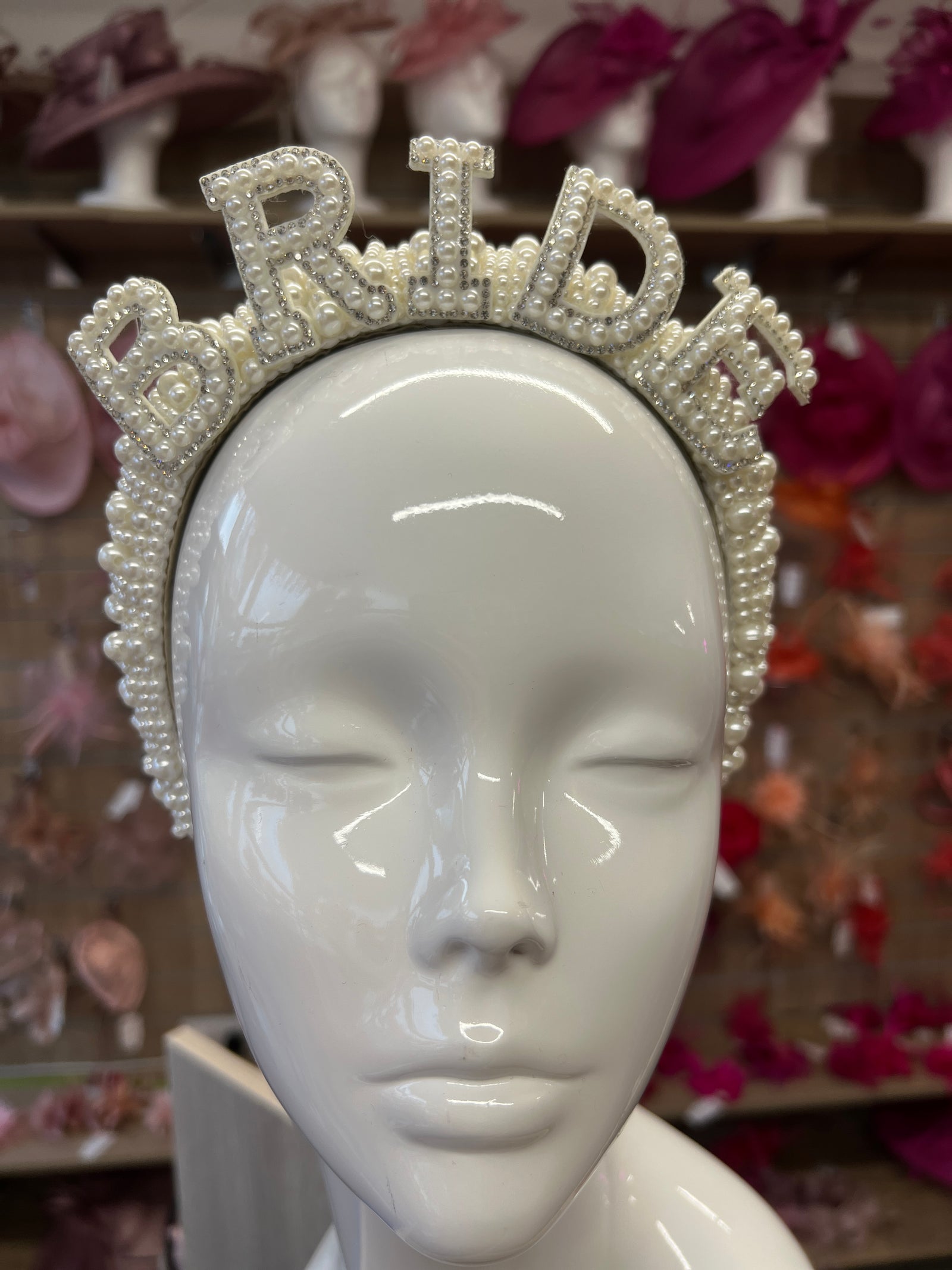 Bride To Be Pearl Chunky Pearl Headband-Fascinators Direct