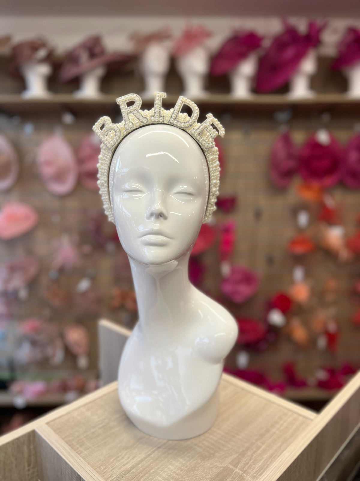 Bride To Be Pearl Chunky Pearl Headband-Fascinators Direct