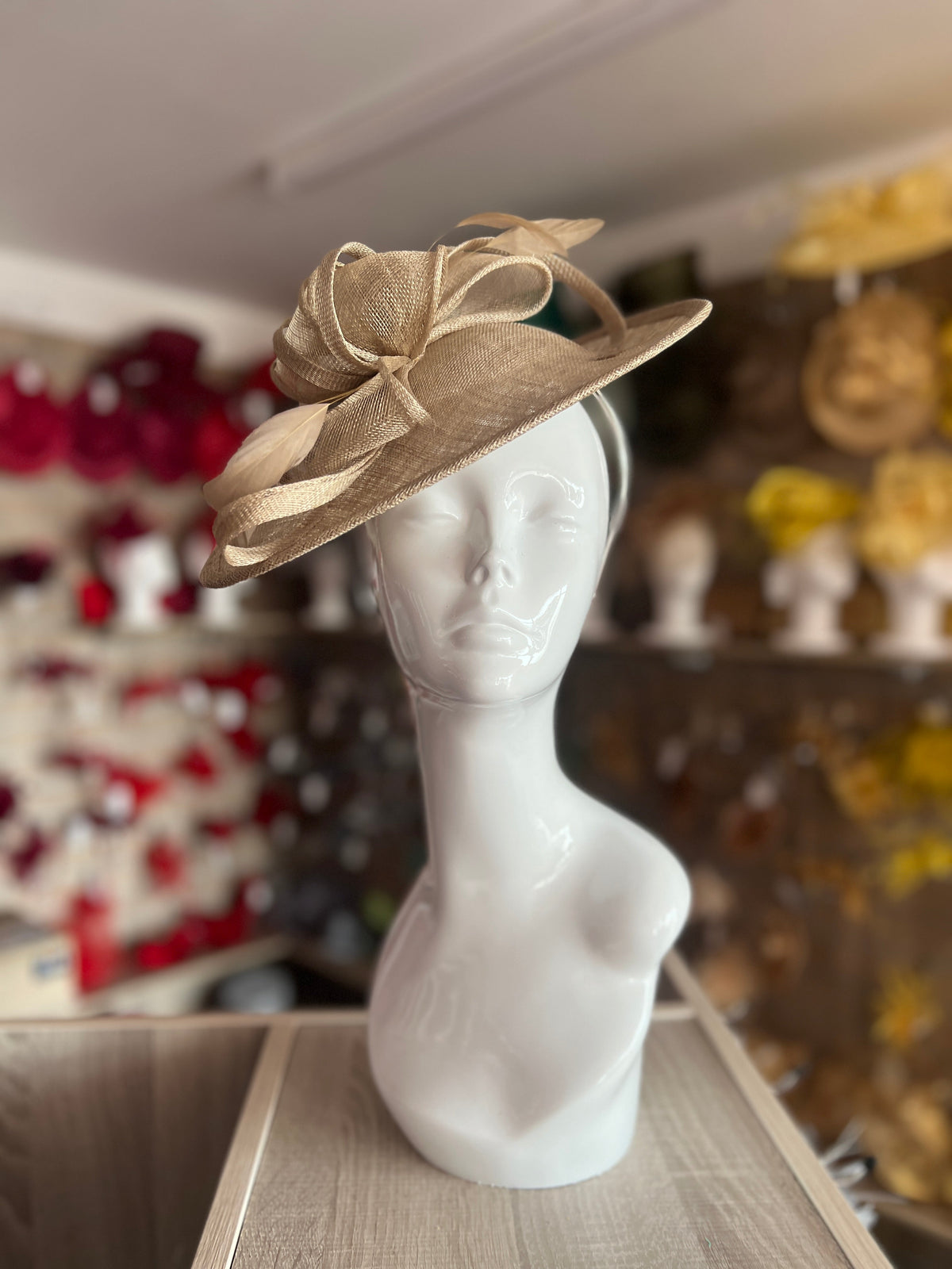 Bronze Teardrop Disc Fascinator-Fascinators Direct